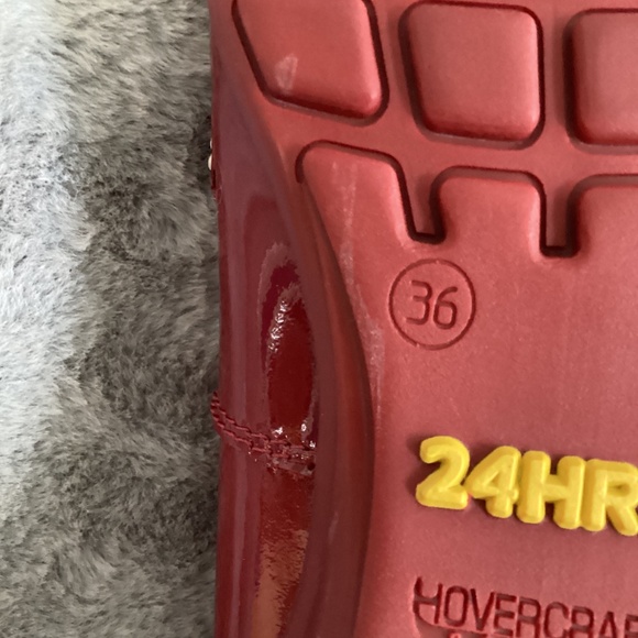 NWT red leather 24 HRS size 36 shoes - Picture 8 of 8